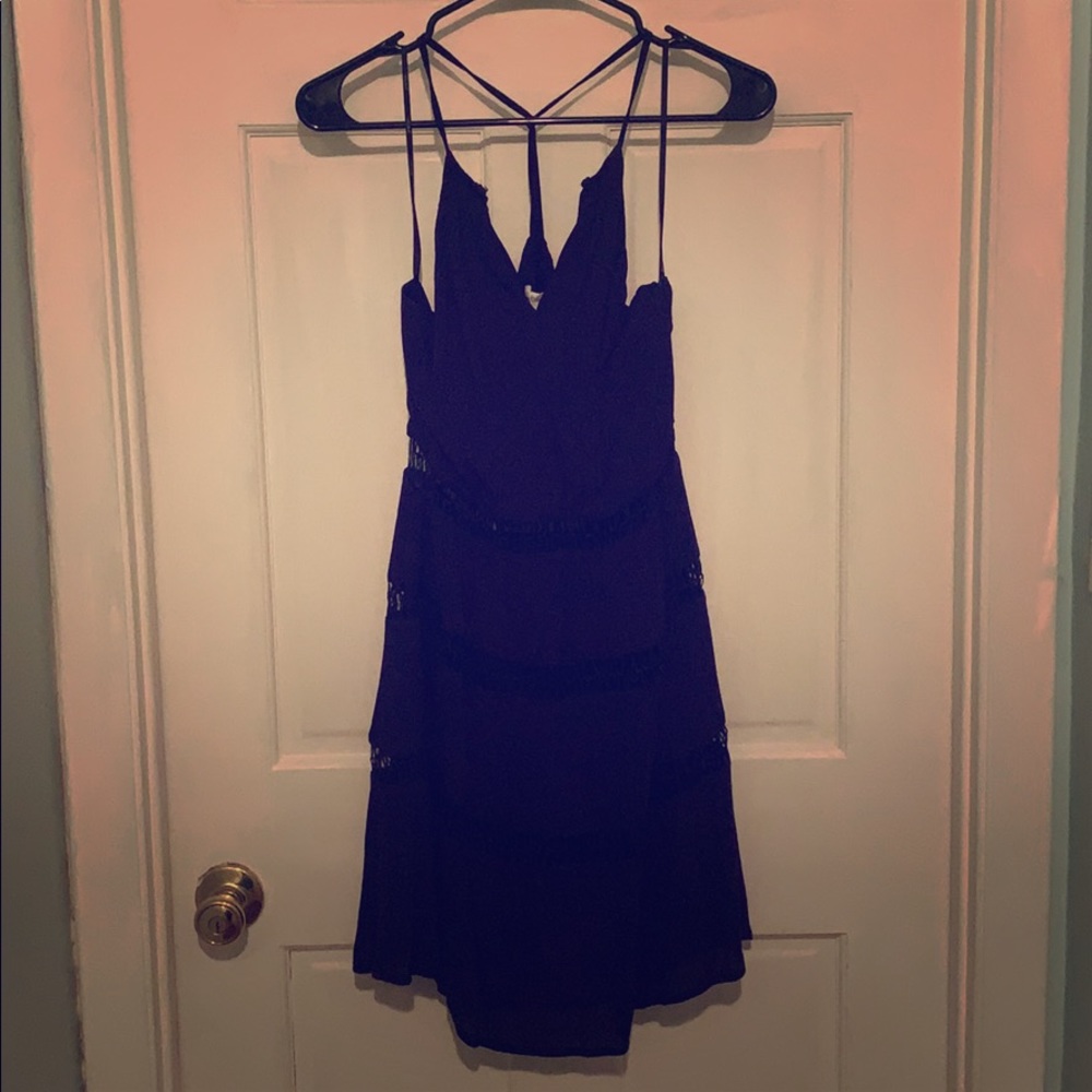 Blue halter dress from Nikibiki Lavender.